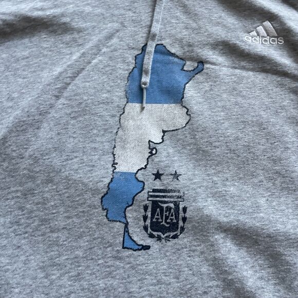 Adidas Argentina Hooded Sweatshirt Womens XL CROPPED Hoodie National Team‎ - Picture 2 of 8
